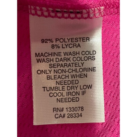 Lucky In Love Pink Mesh Racerback Tank Top Womens Size 4-6 - Picture 6 of 8